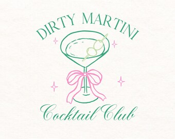 Dirty Martini PNG Cocktail Club png Social Club Png Preppy Drink Sublimation Shirt Design Digital Download Preppy Tshirt png Cute Drink png