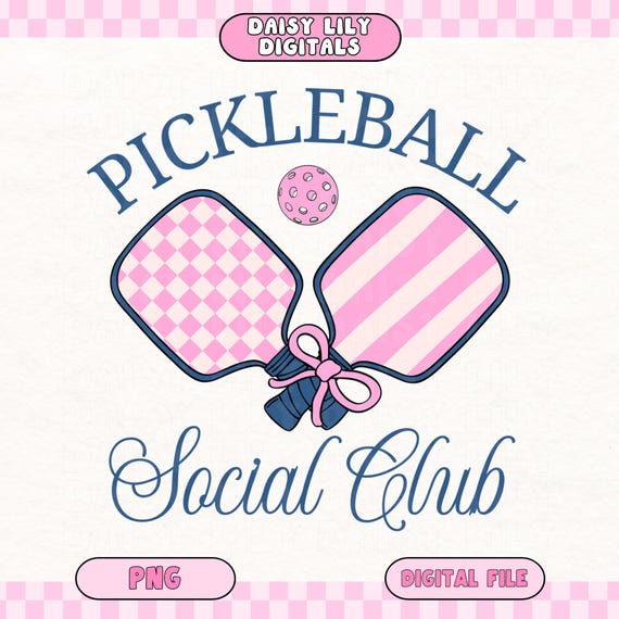 Preppy Pickleball Shirt PNG Social Club Shirt png Pickleball Sweatshirt png Sublimation Design Coquette Pickleball Shirt Digital Download