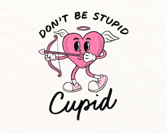 Valentines Day Digital Download, Cute Cupid PNG, Sublimation Design for Shirts, Fun Valentine's Day Art Printable, Instant Download