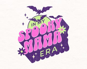 Spooky Mama Era PNG Halloween Mama Png Retro Halloween Design Funny Halloween Png Spooky Season Png Digital Download