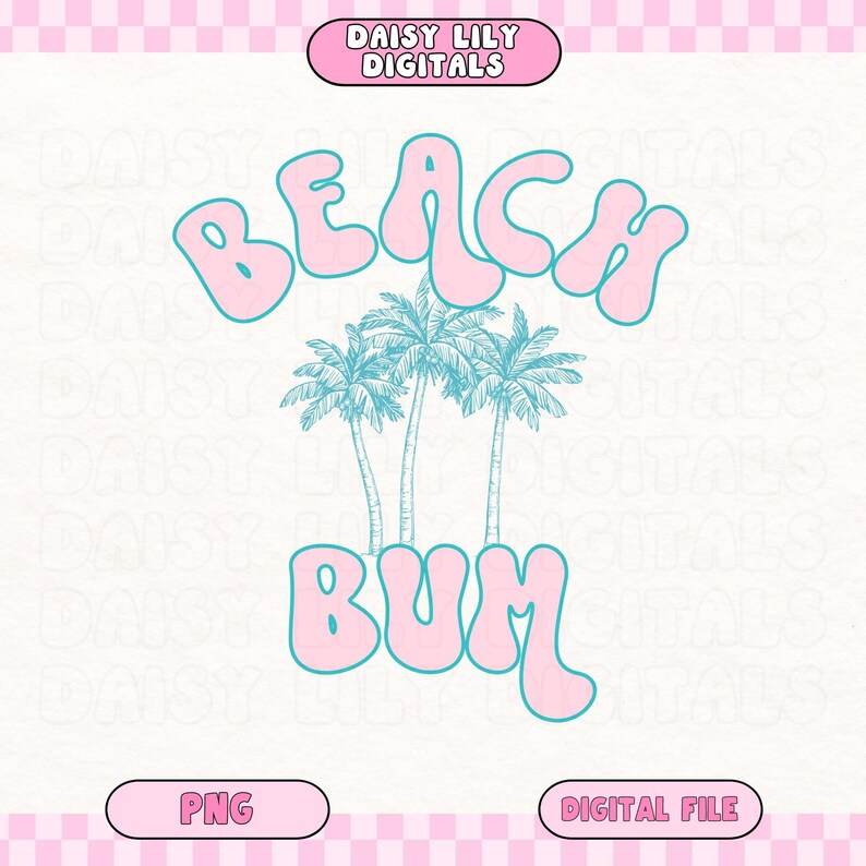 Beach Bum Shirt PNG Retro Summer Png Beach Png Retro Shirt Design Beach Tshirt Design Ocean Png Trendy Png Coconut Girl Preppy Aesthetic image 2