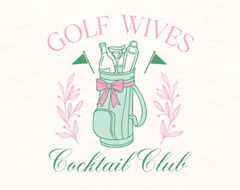 Golf Wife Shirt PNG Coquette Golf Shirt png Preppy Golf Tournament Shirt Women Trendy Golf Wives Cocktail Club Golf Png Download