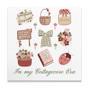 Cottagecore floreale PNG Autunno Png Fiori autunnali Design a sublimazione Stampa botanica Download digitale Design della natura per maglietta Cottage Core Art immagine 7