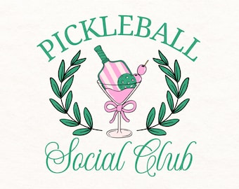 Pickleball Png Social Club Png Preppy Coquette png Pickleball Player Pickleball Design Girls Club png Trendy TShirt Design Cocktail Club