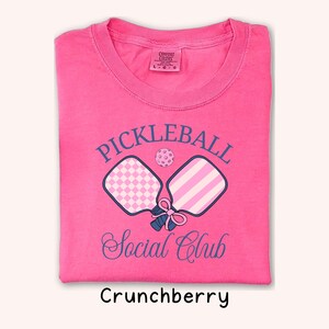 Pickleball Social Club Pink T-Shirt, Women's Sports Tee, Casual Athletic Apparel, Gift for Pickleball Lovers