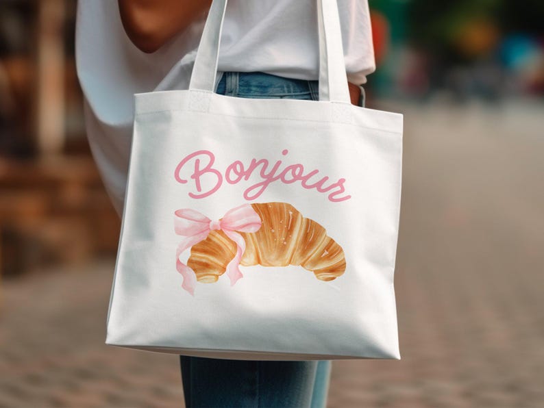bonjour paris tote bag png