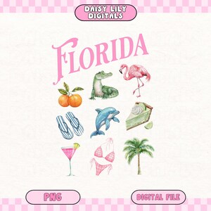 Florida png Shirt Design Palm Beach Png Florida Vacation Shirt Beach Tee Sublimation Girls Trip png Retro Summer Shirt Preppy Tshirt png