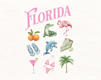 Florida png Shirt Design Palm Beach Png Florida Vacation Shirt Beach Tee Sublimation Girls Trip png Retro Summer Shirt Preppy Tshirt png
