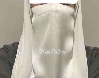 Crinkle-Silk double sided half niqabs (multiple colours available..)