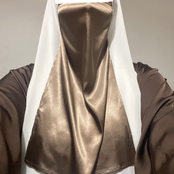 Premium Satin-Silk half niqab (choose colour)