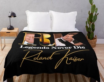 Roland kaiser konzert fleecedecke roland kaiser fleecedecke fanartikel extreme -RK fanshop Schlagersänger Throw Blanket