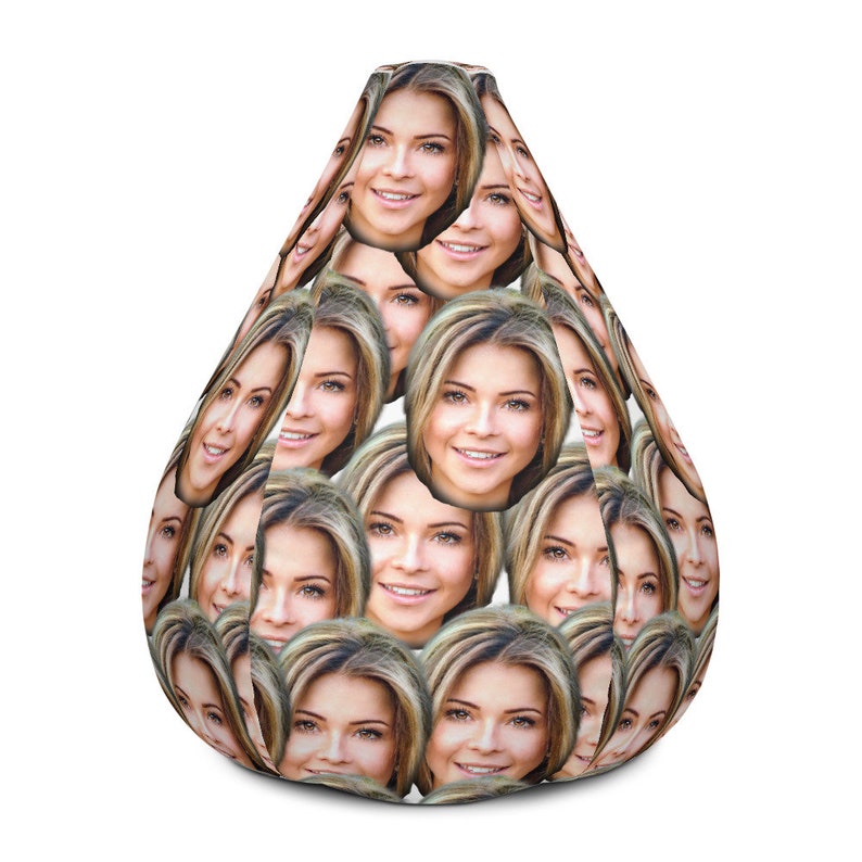 Personalized Bean Bag Chair Custom Face Bean Bag for Kids & Adults Customized Bean Bag With