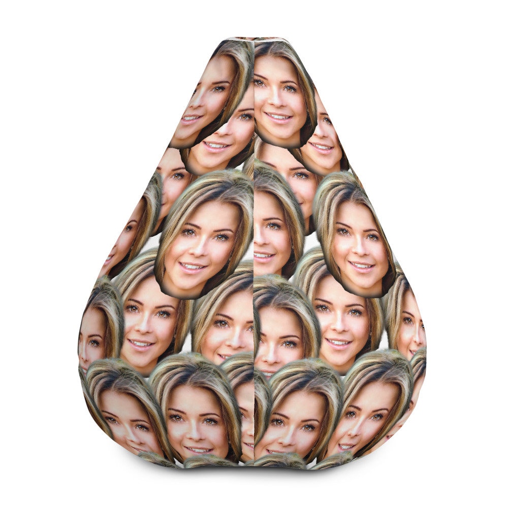 Personalized Bean Bag Chair Custom Face Bean Bag for Kids & Adults Customized Bean Bag With