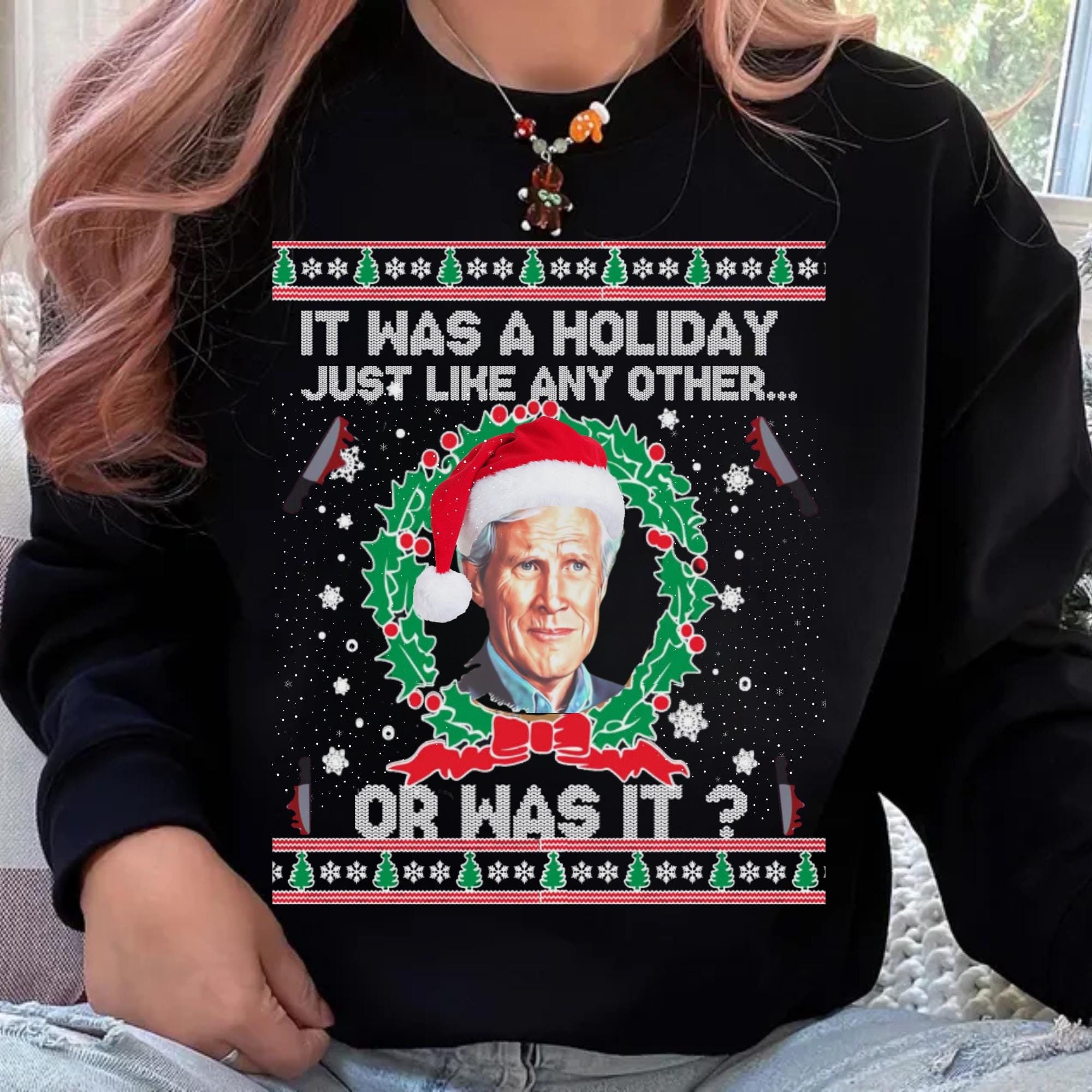 Keith Morrison christmas Unisex sweater True Crime Ugly Christmas Sweater Party Sweatshirt True Crime Ugly Sweater Funny Christmas Sweater