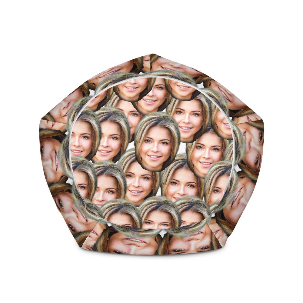 Personalized Bean Bag Chair Custom Face Bean Bag for Kids & Adults Customized Bean Bag With