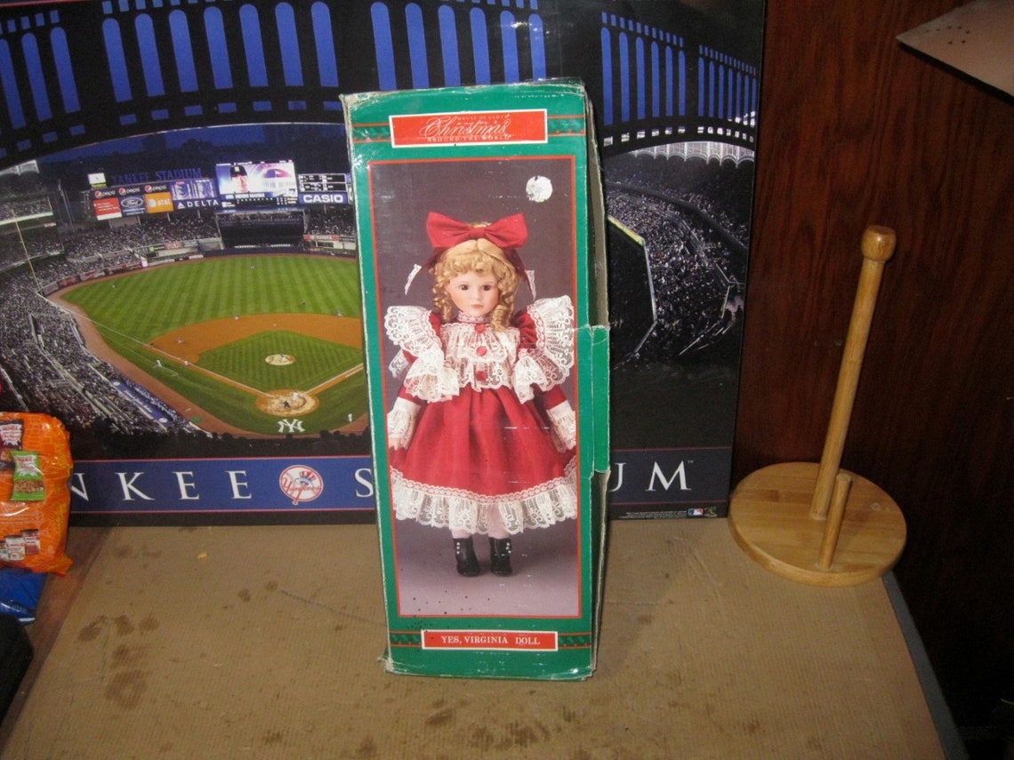1995 House of Lloyd Yes Virginia Porcelain Doll w/ Ornaments Etsy