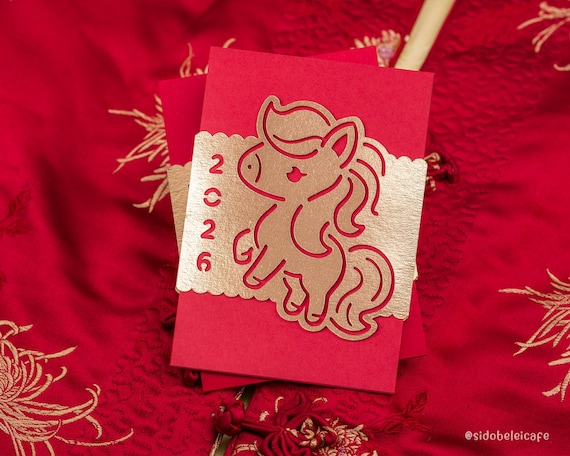 Nieuwjaar Rode Enveloppen | Reliëf Folie | Paard Jaar Hong Bao Rode Enveloppen | voor Verzamelen Feest Thuis Gemeenschap Zakelijk Volwassenen Familie Vrienden Buren