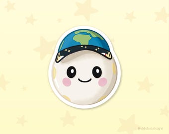 Rise Plushie Sticker | Artemis II Zero Gravity Indicator | Hand drawn Waterproof Matte Vinyl Decal