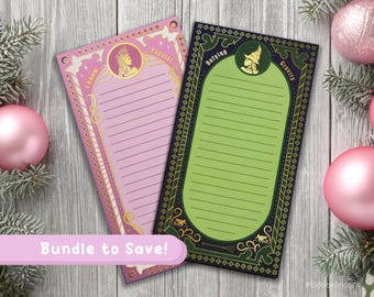 Carnet & Stylo Wicked Elphaba Galinda - Licence Officielle Broadway - Cadeau Fan Comédie Musicale, Étudiant, Collectionneur