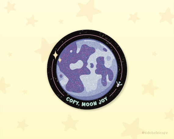 Copy Moon Joy Sticker | Artemis II | Hand drawn Waterproof Matte Vinyl Decal