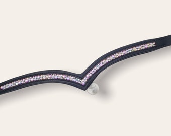 Horse brow band - dressage browband - browbands with bling - V browband - custom browband - unicorn browband - headstall - dressage - horse