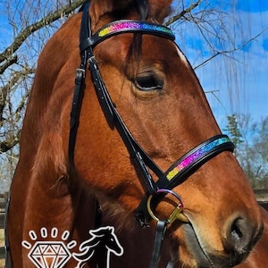 Custom Anatomical Bridle - Dressage bridle - fancy bridal - bling headstall - bridal for horse - diamond bridle - bridles with bling