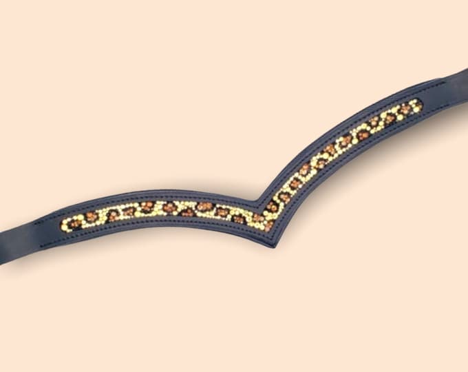 Leopard Print Crystal Browband