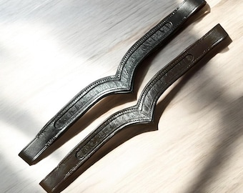 DIY Browband 12mm channel  - wide leather Browband - handmade horse Browband - make your own custom leather Browband