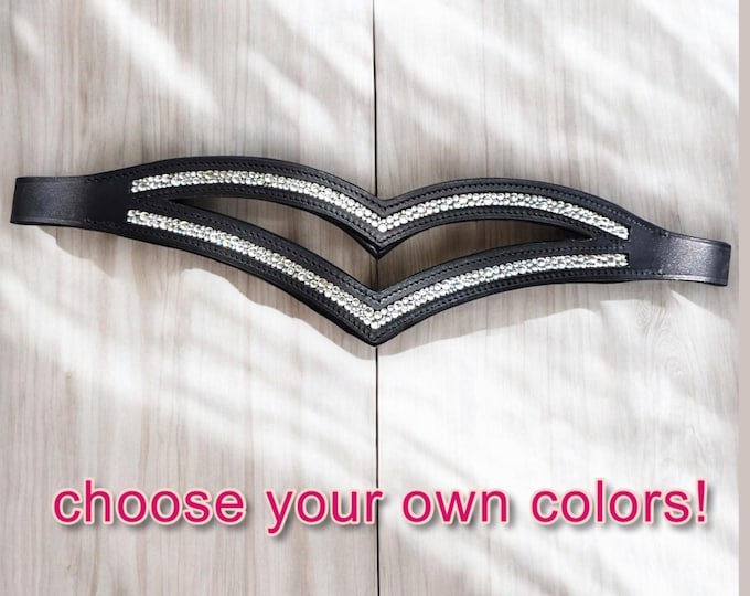 Choose Your Own Colors Double V Crystal Browband
