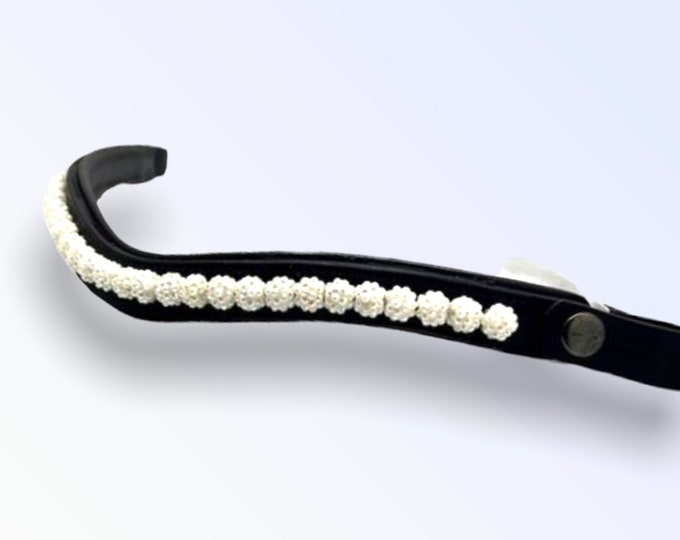 Unicorn Pave Browband - English Browband - Western Browband - quick click browband - curved Browband - horse gift - white browband - custom
