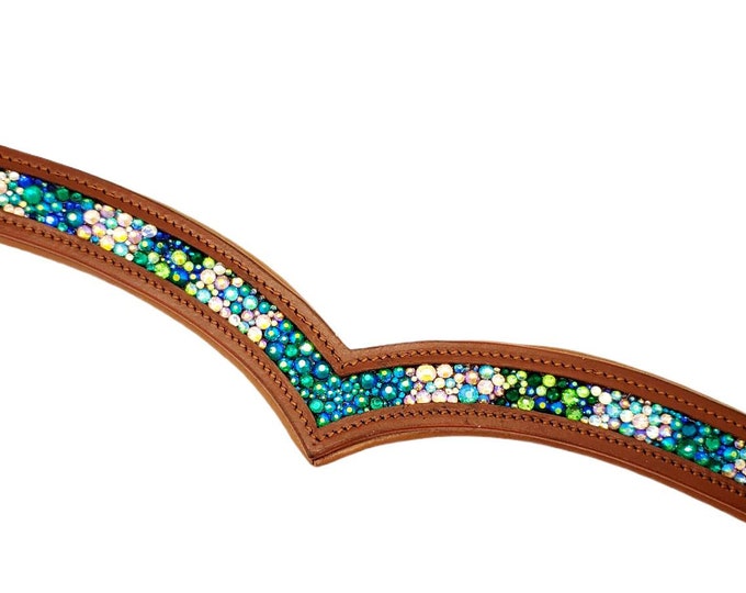 Mermaid Crystal browband - Bling Ombre Browband - Dressage Browband - English Browband -Western Browband - Custom Horse Tack - Headstall