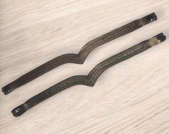Baby V snap Browband DiY- Empty Channel Browband - Make your own browband - quick change snaps - custom browband  padded leather Browband
