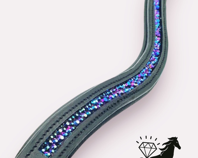 Color Shifting Purple Black Blue Crystal Browband