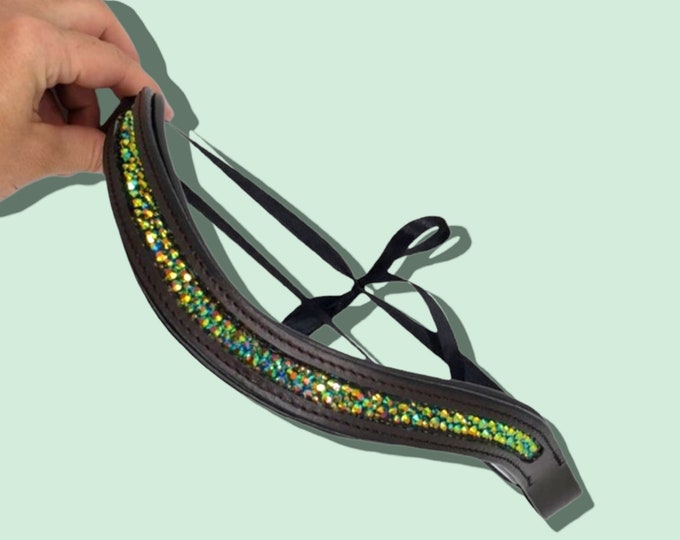 Green Rainbow Color Shifting Crystal Browband