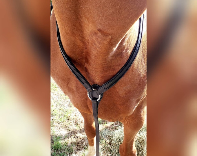 DiY breastplate for horses - empty channel breast collar for horses - running martingale - padded leather breastplate - bling breastplate