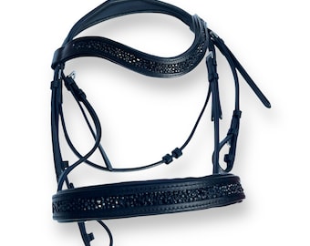 Black Crystal Anatomical Bridle