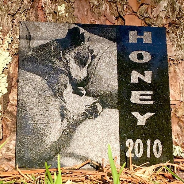 Laser Engraved Pet Memorial 6"x6" Granite Tile