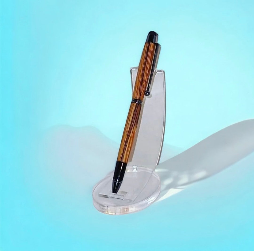 Zebra Wood Stylus Pen, Lathe Turned Ink Pen, Handmade Pen, Stylus Ink