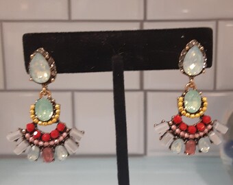 Deppa Gurnani Multicolor Crystal Earrings