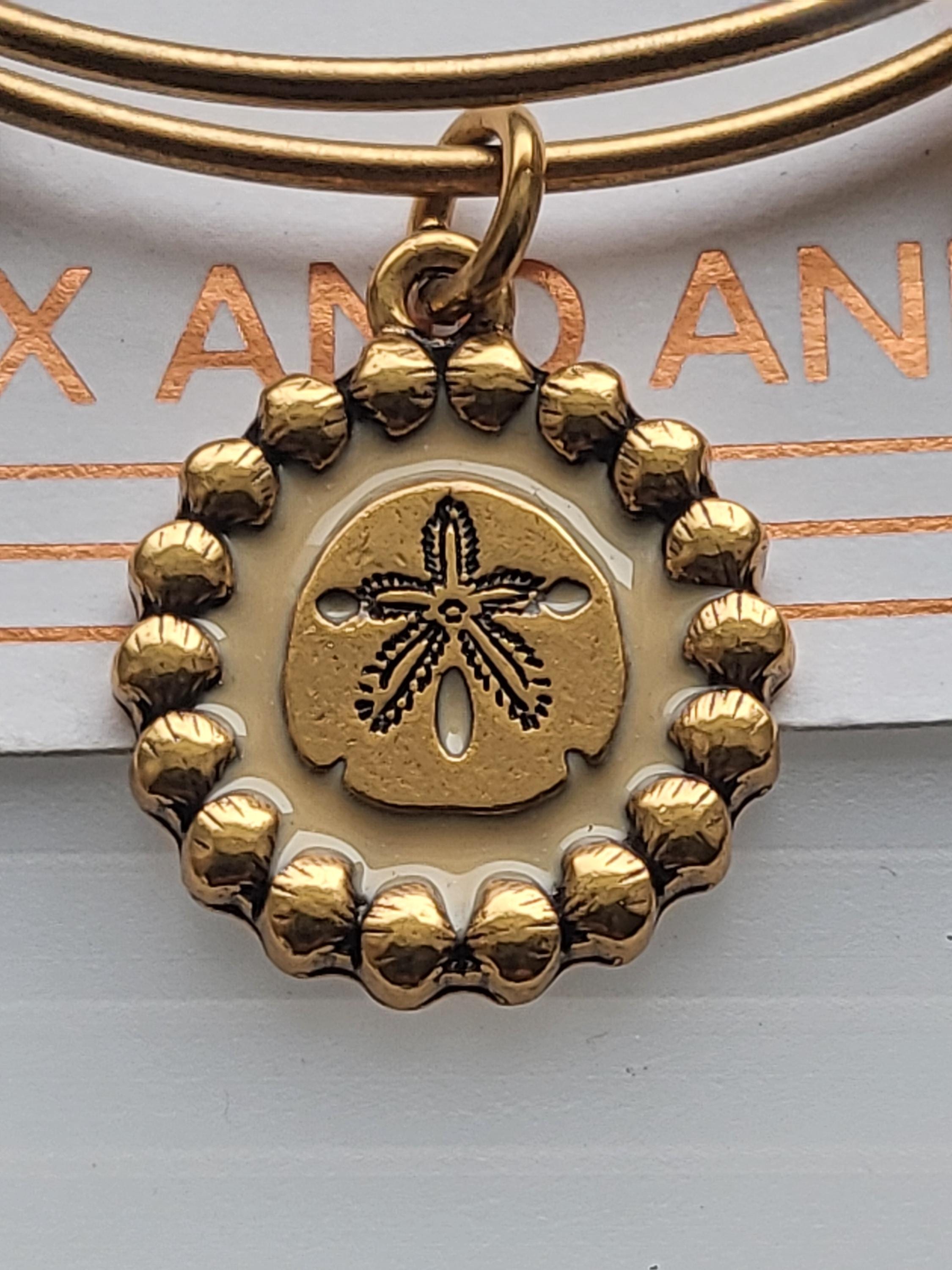 Alex and Ani Sand Dollar Charm Bangle Bracelet Israel