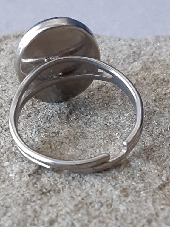 Adjustable Blue Turquoise Statement Ring - image 5