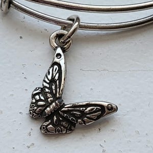 Alex and Ani Butterfly Charm Bangle Bracelet