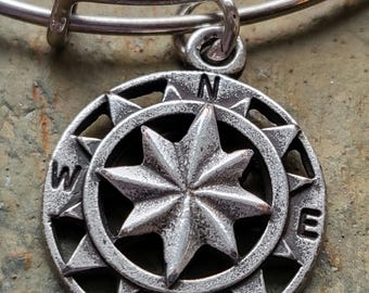 Alex and Ani Compass Charm Bangle Bracelet
