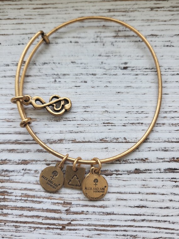 Buy Alex and Ani Music Note Charm Bangle Bracelet Online in India Etsy