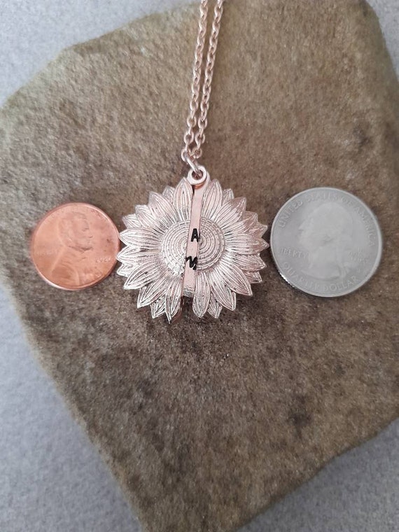 Sunflower Pendant with Medallion "You Are My Suns… - image 8