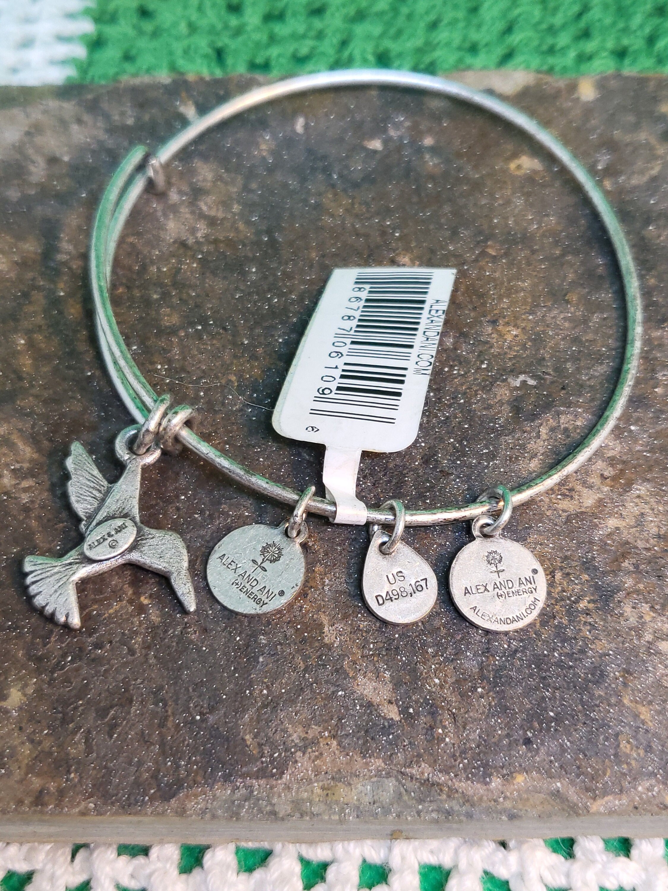 Alex and Ani Hummingbird Charm Bangle Bracelet Etsy Canada