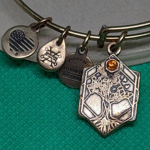 Alex and Ani Tree of Life IV Charm Bangle Bracelet UK