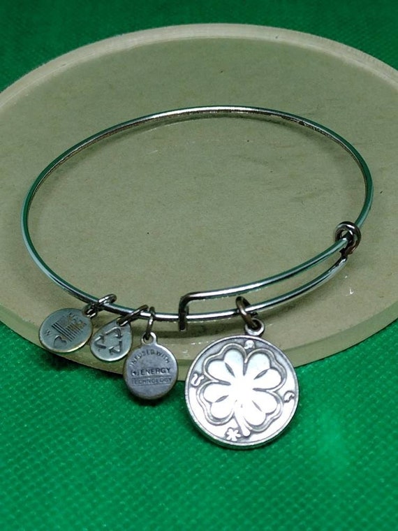 Alex and ani four leaf clover charm bangle shop