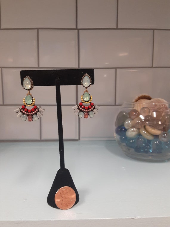 Deppa Gurnani Multicolor Crystal Earrings - image 3