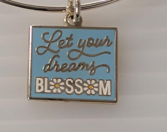 Alex and Ani Let Your Dreams Blossom Charm Bangle Bracelet